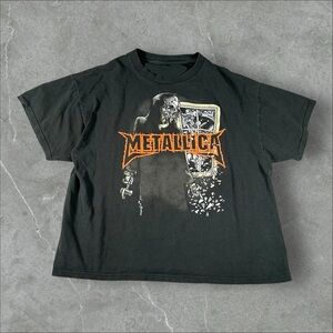 Vintage Metallica Shirt Mens XL Black Metal Band 90s Pushead Am I Who Think I Am